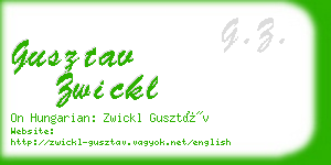 gusztav zwickl business card